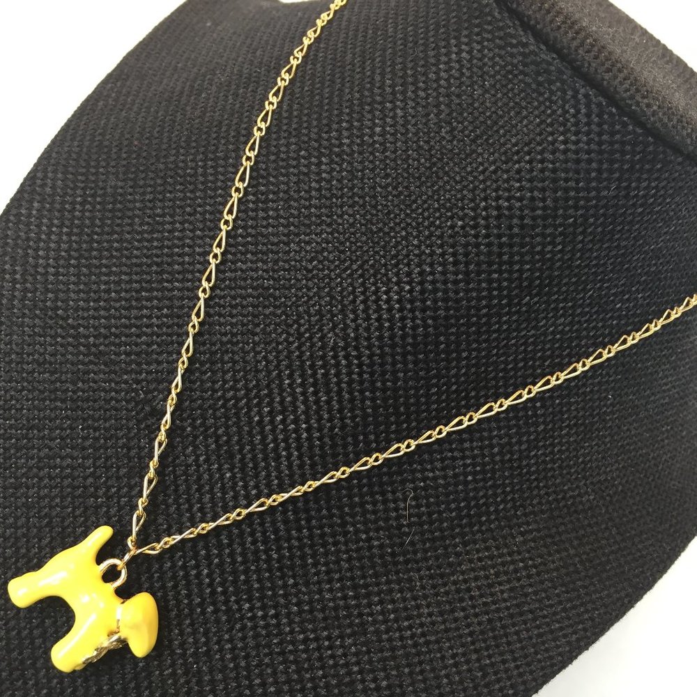 🐶💛🐶J.CREW Yellow Dog w/Bow Long Necklace 🐶💛🐶